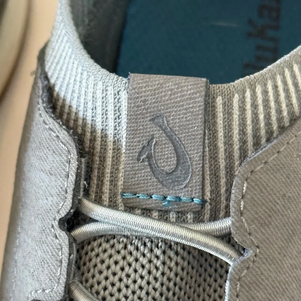 OluKai Makia Ulana Kai Gray Knit Casual Sneakers Men’s Size 9